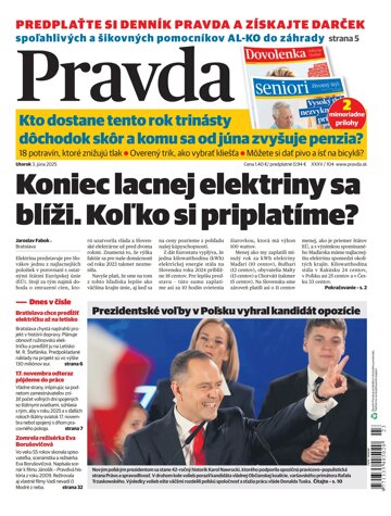 Obálka e-magazínu Pravda 3. 6. 2025