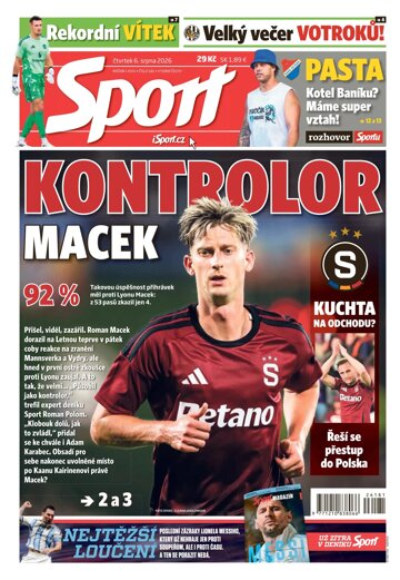 Obálka e-magazínu Sport 6.8.2026