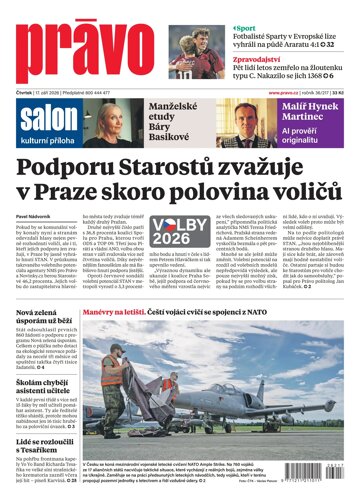 Obálka e-magazínu Deník Právo 17.9.2026