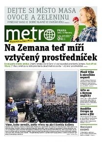 Obálka e-magazínu deník METRO 22.10.2013