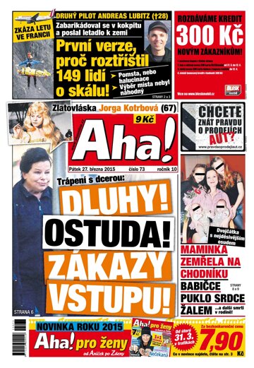Obálka e-magazínu AHA! 27.3.2015