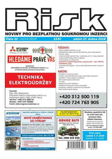 Obálka e-magazínu Risk 32/2018