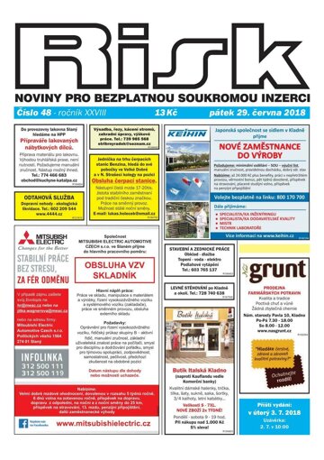 Obálka e-magazínu Risk 48/2018