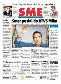 Obálka e-magazínu SME 2.8.2012