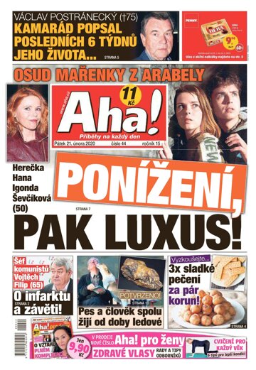 Obálka e-magazínu AHA! 21.2.2020