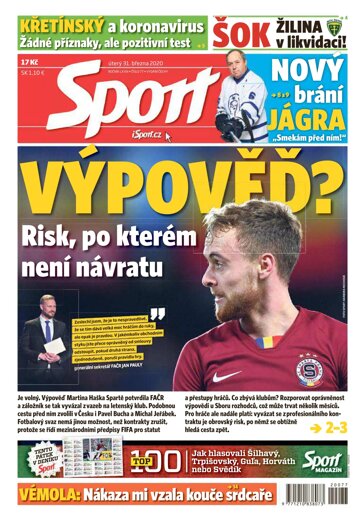 Obálka e-magazínu Sport 31.3.2020