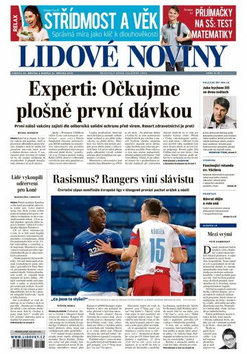 Obálka e-magazínu Lidové noviny 20.3.2021