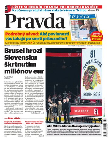 Obálka e-magazínu Pravda 22. 11. 2022