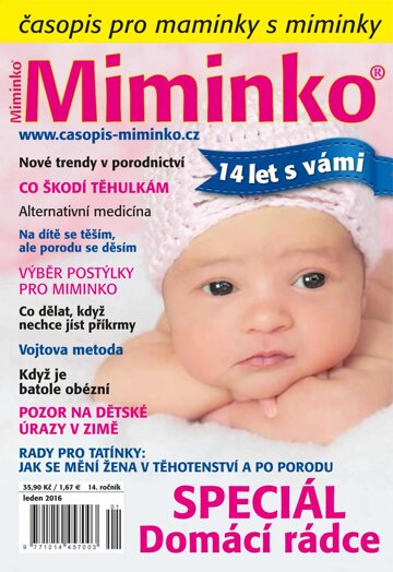 Obálka e-magazínu Miminko 1/2016