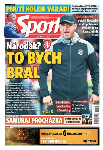 Obálka e-magazínu Sport 8.11.2023