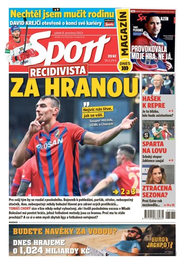 Obálka e-magazínu Sport 8.12.2023