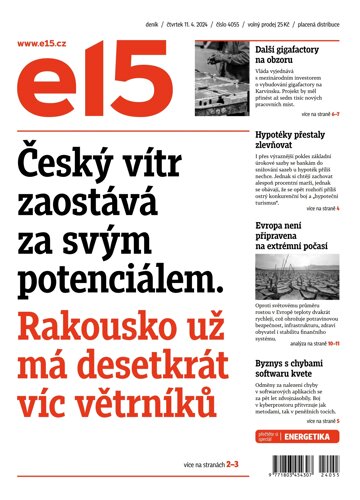 Obálka e-magazínu E15 11.4.2024