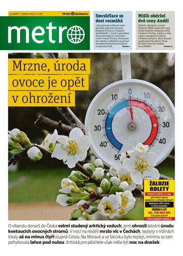 Obálka e-magazínu deník METRO 7.4.2025