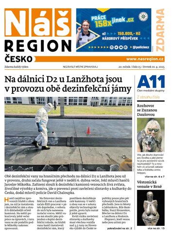 Obálka e-magazínu Náš Region - Česko 15/2025