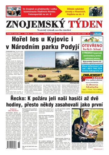 Obálka e-magazínu Znojemský týden 36/2026