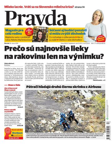Obálka e-magazínu Pravda 26. 3. 2015