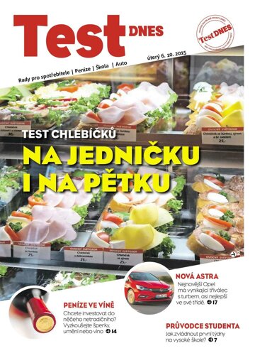 Obálka e-magazínu TEST DNES - 6.10.2015