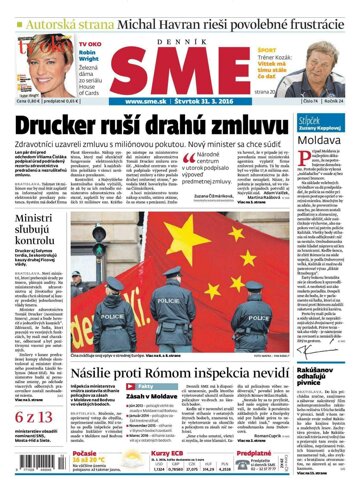 Obálka e-magazínu SME 31.3.2016