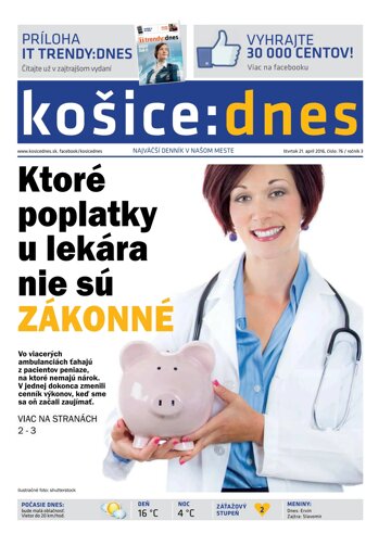 Obálka e-magazínu košice:dnes 21.4.2016