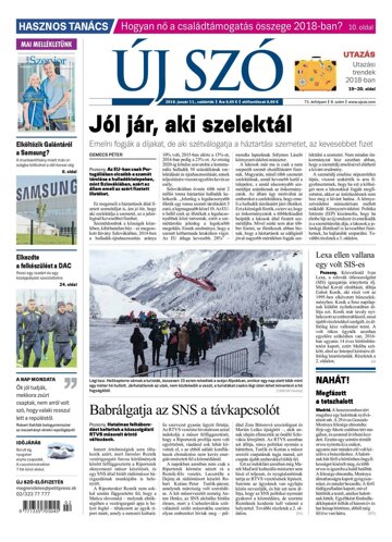 Obálka e-magazínu Új Szó 11.1.2018