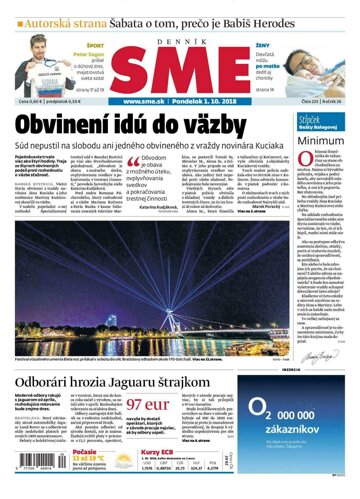 Obálka e-magazínu SME 1.10.2018