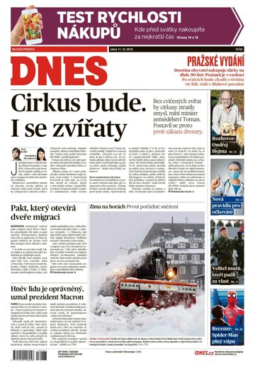 Obálka e-magazínu MF Dnes 11.12.2018