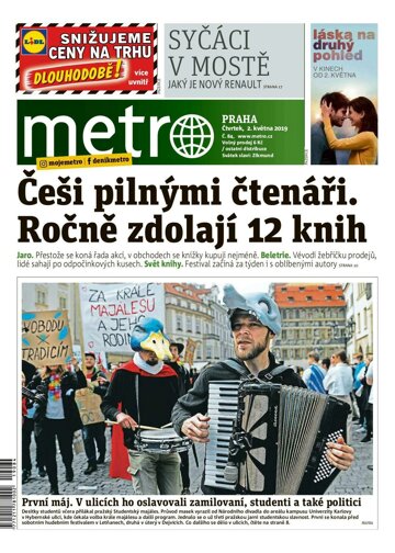 Obálka e-magazínu deník METRO 2.5.2019