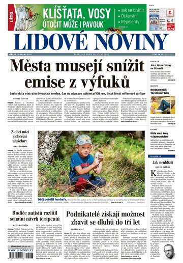 Obálka e-magazínu Lidové noviny 14.8.2019