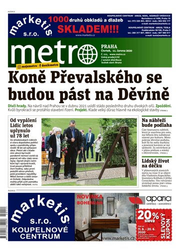 Obálka e-magazínu deník METRO 11.6.2020