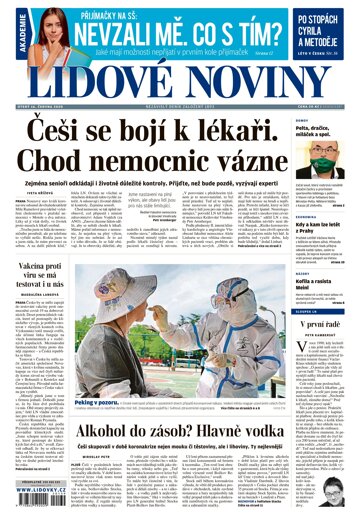 Obálka e-magazínu Lidové noviny 16.6.2020
