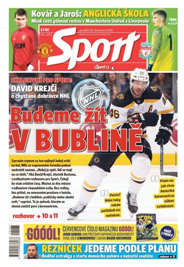 Obálka e-magazínu Sport 20.7.2020
