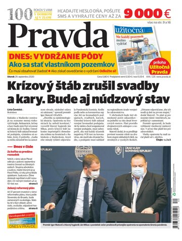 Obálka e-magazínu Pravda 29. 9. 2020