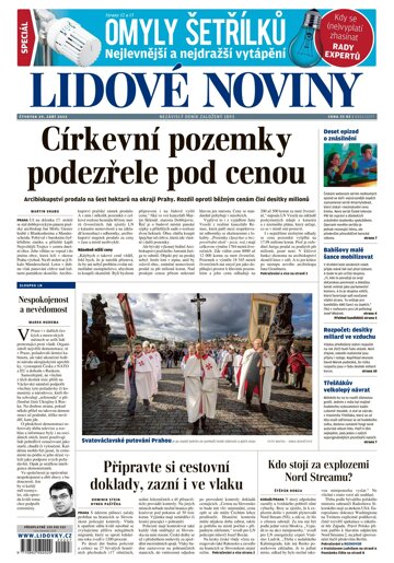 Obálka e-magazínu Lidové noviny 29.9.2022
