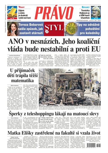 Obálka e-magazínu Deník Právo 15.4.2025