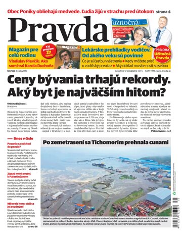 Obálka e-magazínu Pravda 31. 7. 2025