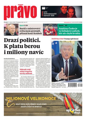 Obálka e-magazínu Deník Právo 2.4.2026