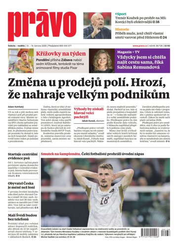 Obálka e-magazínu Deník Právo 13.6.2026