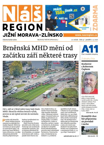Obálka e-magazínu Náš Region - Jižní Morava/Zlínsko 37/2026