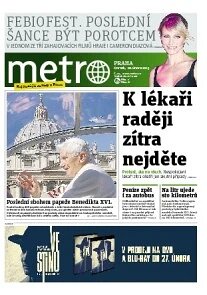 Obálka e-magazínu deník METRO 28.2.2013