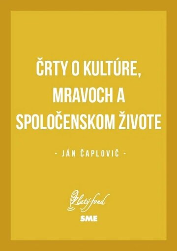Obálka knihy Črty o kultúre, mravoch a spoločenskom živote
