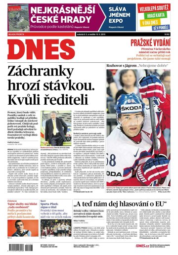 Obálka e-magazínu MF Dnes 9.5.2015