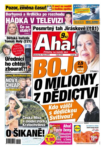 Obálka e-magazínu AHA! 24.10.2015