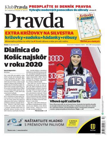 Obálka e-magazínu Pravda 30.12.2015