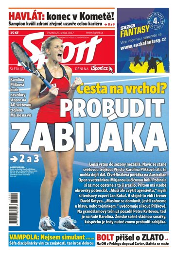 Obálka e-magazínu Sport 26.1.2017