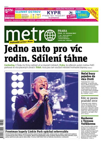 Obálka e-magazínu deník METRO 21.7.2017