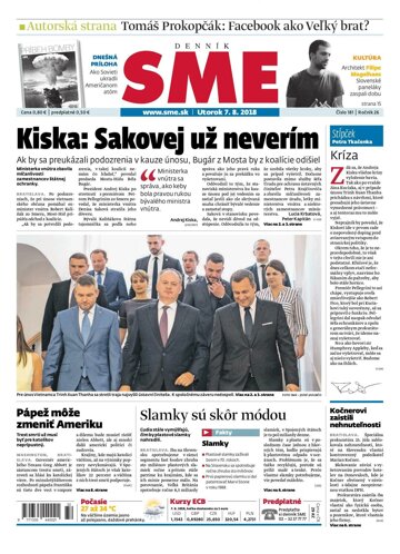 Obálka e-magazínu SME 7.8.2018