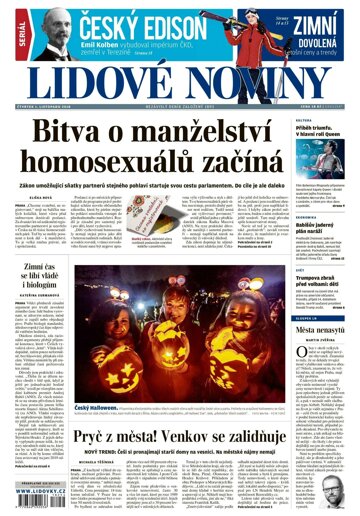 Obálka e-magazínu Lidové noviny 1.11.2018