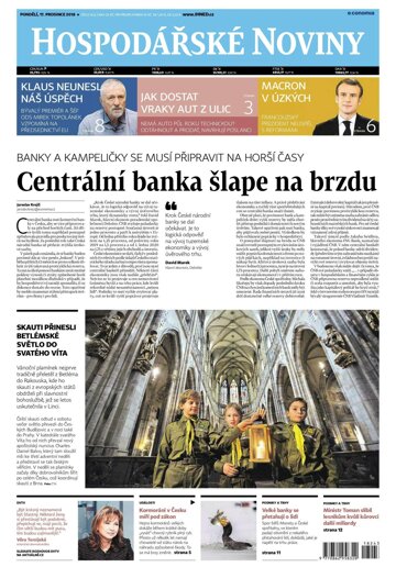 Obálka e-magazínu Hospodářské noviny 243 - 17.12.2018