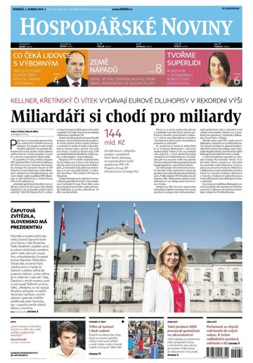 Obálka e-magazínu Hospodářské noviny 064 - 1.4.2019