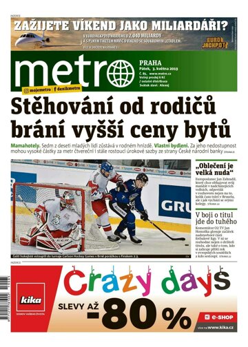 Obálka e-magazínu deník METRO 3.5.2019